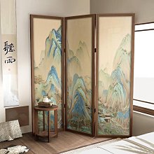 古典中式入戶屏風隔斷折疊移動遮擋中國風茶室辦公室裝飾實木折屏~匯得利家居行 歷史價格詳細信息