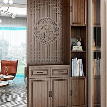 進門整體鞋櫃入門鞋櫃衣帽櫃組合美式鄉村復古實木鞋櫃衣架一體 歷史價格詳細信息