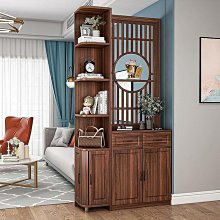 新中式入戶屏風隔斷客廳玄關現代簡約山水辦公室雙面簡易實木座屏熱心小賣家 歷史價格詳細信息