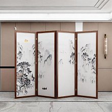 現代新中式折疊屏風隔斷定製客餐廳玄關店入戶裝飾實木折屏仙鶴~匯得利家居行 歷史價格詳細信息