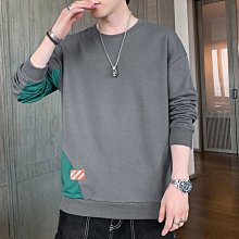 LUCKYSUN 時髦前衛男運動衛衣 休閑長袖圓領衛衣 個性印花簡約設計 透氣舒適針織衫 套頭衫 大學T 現貨 模特實拍 歷史價格詳細信息