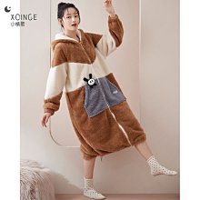 新款加厚睡袍冬款女加絨加厚珊瑚絨浴袍男長版晨袍法蘭絨酒店浴衣 歷史價格詳細信息