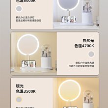 化妝鏡 化妝鏡帶燈學生宿舍臺式桌面梳妝臺鏡子充電網紅貝殼補光燈梳妝鏡 歷史價格詳細信息