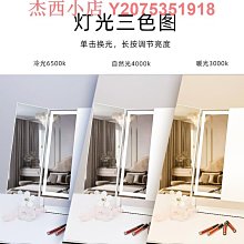 貝殼化妝鏡家用臺式LED美妝鏡簡約高顏值折疊帶燈節日送禮 歷史價格詳細信息