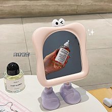 臺式宿舍學生化妝鏡子桌面便攜小圓鏡子少女心雙面鏡梳妝鏡公主鏡 歷史價格詳細信息