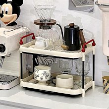 杯架杯子收納置物架水杯茶杯櫥柜桌面雙層瀝水托盤玻璃~特價~特價 歷史價格詳細信息