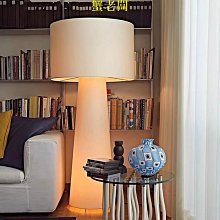 氛圍落地燈客廳設計師創意北歐臥室床頭展廳布藝百褶裝飾立燈 歷史價格詳細信息