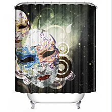 夢幻奇幻面具臉譜嘉年華 防水防黴浴簾 滌綸 非peva 藝術創意門簾窗簾隔間簾 180*180 價格比較,價格查詢,歷史價格詳細信息