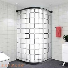 現貨熱銷-浴室淋浴房衛生間伸縮桿折疊隱形浴簾掛簾雙面防水防霉帶手把拉簾 歷史價格詳細信息