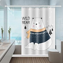 現貨 浴簾浴室浴簾卡通洗澡簾加厚防水防霉浴簾布套裝免打孔衛生間隔斷簾子 歷史價格詳細信息