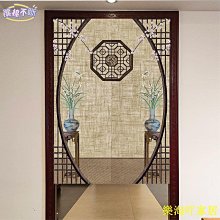 中式門簾布藝中式風布簾臥室家用掛簾洗手間餐廳客廳隔斷簾免打孔【滿599免運】 歷史價格詳細信息