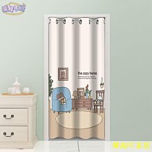 【宅配贈桿】網紅少女風免打孔家用臥室門簾店鋪衛生間空調隔斷簾試衣間遮擋簾【滿599免運】 歷史價格詳細信息