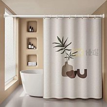 【DOUDOU生活館】衛生間浴簾防水防霉浴簾布簡約浴室簾浴簾套裝免打孔隔斷簾窗簾子 歷史價格詳細信息