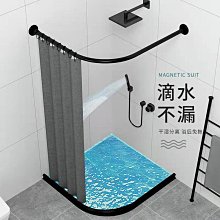 浴室掛簾 磁性浴簾套裝 免打孔加厚高檔防水防霉布衛生間浴室隔斷淋掛簾 歷史價格詳細信息