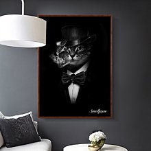 C - R - A - Z - Y - T - O - W - N　個性貓掛畫 北歐美式客廳裝飾畫沙發背景牆壁畫玄關畫 價格比較,價格查詢,歷史價格詳細信息