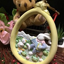 鄉村風/石膏模/咖啡店/黃框小鴨與兔子吊飾/壁掛/裝飾 復古 田園風(絲帶髒） 價格比較,價格查詢,歷史價格詳細信息