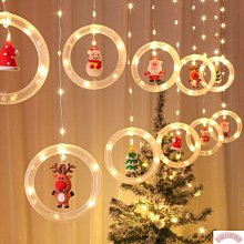 led聖誕窗簾燈 卡通造型麋鹿雪人聖誕樹許願球節日聖誕彩燈串 歷史價格詳細信息