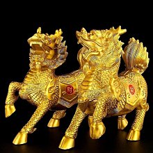 銅麒麟擺件 大號 一對家居擺設裝飾品 歷史價格詳細信息