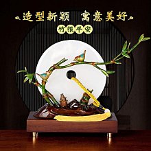 玉石平安扣擺件一帆風順玉如意客廳電視柜酒柜裝飾品喬遷開業禮品 歷史價格詳細信息