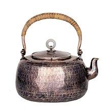 【一張打 日式寶珠龜甲錘紋 燒水壺 No.54】900~1300ML純手工臻品 足銀純銀999 茶杯茶壺茶具 皇家典藏 歷史價格詳細信息