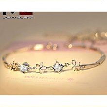 925純銀四葉草手鍊女夏森系雙層輕奢簡約ins手飾小清新情人節禮物 歷史價格詳細信息