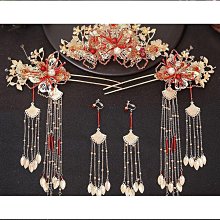 2023新款秀禾頭飾古典手工新娘中式婚禮結婚飾品鳳冠水晶花發飾 歷史價格詳細信息