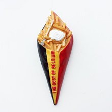 比利時國菜貽貝薯條 旅游紀念裝飾藝術品 立體彩繪磁鐵冰箱貼禮物 價格比較,價格查詢,歷史價格詳細信息