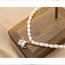 春風坊天然珍珠項鍊女高級感鋯石茶壺串珠頸鏈簡約輕奢ins飾品 價格比較,價格查詢,歷史價格詳細信息
