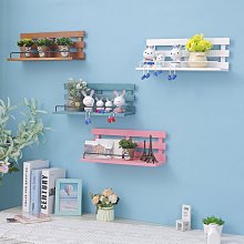 【現貨】置物架壁掛客廳牆面裝飾書架牆上臥室床頭隔板壁掛式易收納創意 歷史價格詳細信息