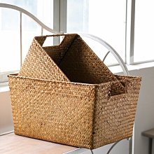 日式藤編草編竹編收納籃編織收納筐儲物籃迷你桌面衣柜襪子置物盒*爆款 歷史價格詳細信息
