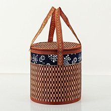 手工竹編小提籃 水果籃雞筐 手提籃 圓形菜籃子 家用竹工藝製品 歷史價格詳細信息