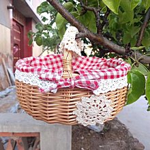 購物籃子手提外出買菜籃編織水果藤籃家用草編收納筐盒日系野餐籃*爆款 歷史價格詳細信息