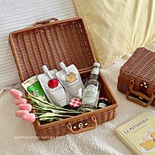 復古藤編絲絨餐椅法式奶油風輕奢高級感家用化妝凳中古陽台桌椅子~告白氣球 歷史價格詳細信息