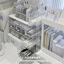 【熱賣】化妝品收納盒桌面亞克力透明多層置物架家用宿舍梳妝臺口紅整理盒 歷史價格詳細信息