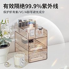 井井標記化妝品收納盒抽屜式防塵梳妝臺護膚品口紅盒桌面置物架 歷史價格詳細信息