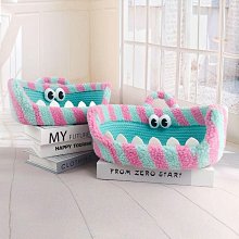 可愛卡通小怪獸毛絨帽子女秋冬兒童款搞怪加絨圍巾手套一體三件套 歷史價格詳細信息