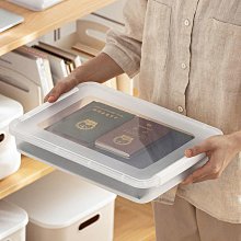 證件收納盒家用證書重要文件戶口本整理袋塑料透明有蓋吧唧儲物箱 歷史價格詳細信息