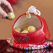 招財貓小擺件存錢罐大容量客廳家居飾品開業收銀臺發財貓桌面創意 歷史價格詳細信息