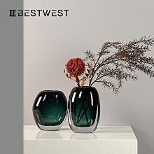創意透明玻璃花瓶擺件北歐客廳簡約輕奢插花水養富貴竹網紅大花瓶/可可特價 歷史價格詳細信息