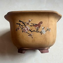 文革紅雨刻紫砂花盆，有裂見圖，盆口沒有裂 -5 價格比較,價格查詢,歷史價格詳細信息