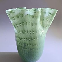 中古vitage出口希臘手工琉璃彩虹款花瓶 老師傅的手藝，設 歷史價格詳細信息