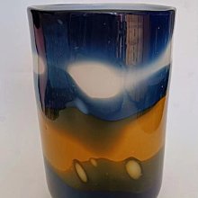 中古vitage出口希臘手工琉璃彩虹款花瓶 老師傅的手藝，設 歷史價格詳細信息