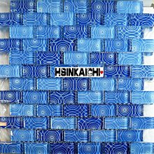 【鑫鎧棋磁磚精品】30*30 圓圓形瓷質淺藍色亮面馬賽克 地壁磚時尚特殊風 9色 130/才 歷史價格詳細信息