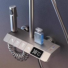 正品全銅數顯氛圍燈衛浴淋浴噴頭一整套恆溫家用增壓花灑套裝 歷史價格詳細信息