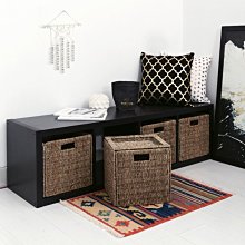 【熱賣精選】田園編製收納筐無蓋草編整理箱衣櫥衣服大號儲物筐編織雜物盒 歷史價格詳細信息