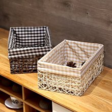 【熱賣精選】田園編製收納筐無蓋草編整理箱衣櫥衣服大號儲物筐編織雜物盒 歷史價格詳細信息