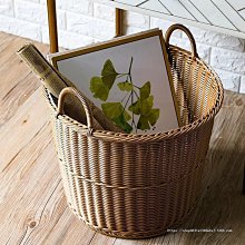 塑料筐仿藤編收納長方形茶幾桌面水果臟衣服框置物籃雜物居家沐浴*爆款 歷史價格詳細信息