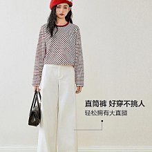 樂町拼色長袖T恤女秋冬新款修身上衣C2CPD4E16-我們這一家 歷史價格詳細信息