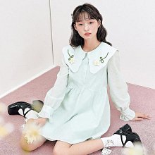 樂町娃娃領藍條紋純棉長袖襯衫女2024早春新款蕾絲內搭打底襯衣-我們這一家 歷史價格詳細信息