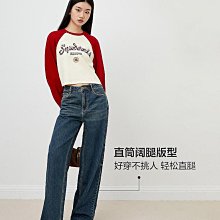 樂町直筒韓系少女牛仔褲2024年夏季新款顯瘦百搭寬松休閑闊腿褲女-我們這一家 歷史價格詳細信息